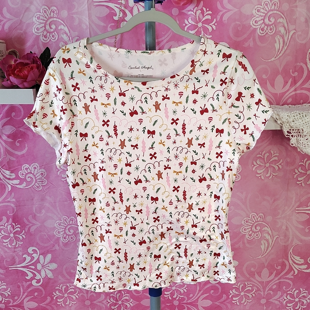 Spoiled Multicolor Floral Short Sleeve Top